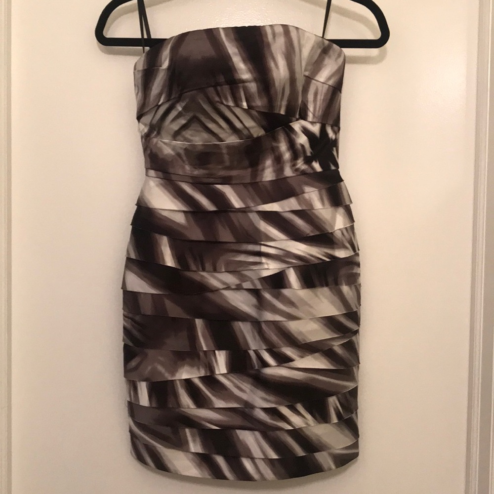bebe strapless party dress